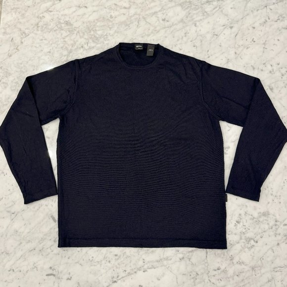 Hugo Boss Extra Fine Merino Wool Crew Neck Sweater - Size XL - Picture 1 of 3